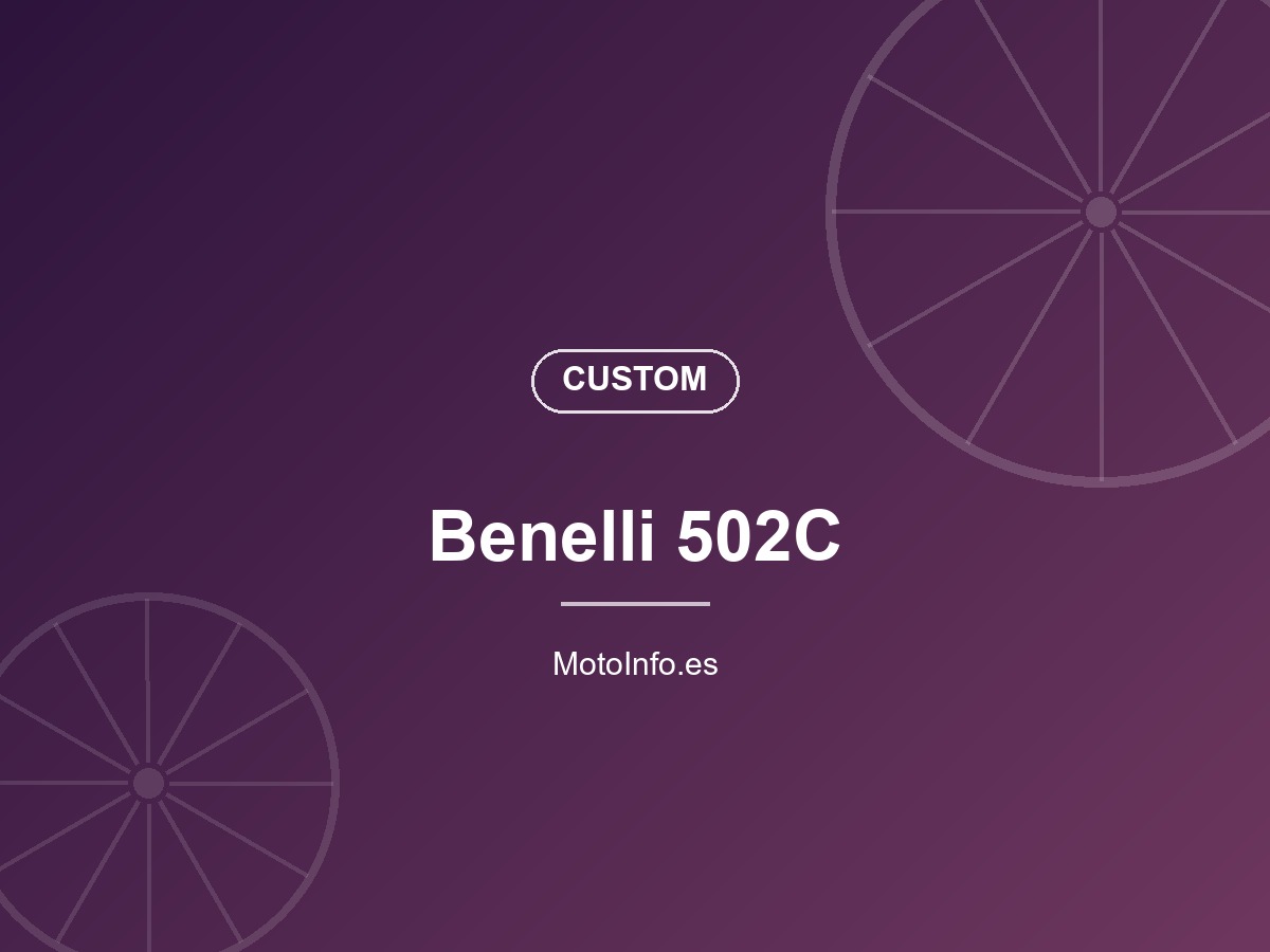 Benelli 502C: precio, ficha técnica y coste anual